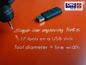 Singleline Engraving fonts USB for CNC machines.
