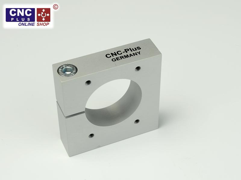Eurohals CNC Fräsmotor-Halter aus Aluminium in Silber.