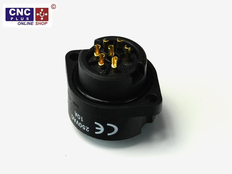 Chassis female receptacle, 7-pin housing mount connector WA22K7Z.
